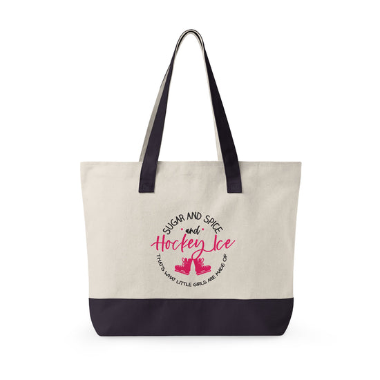 Sugar Spice Ice Hockey Zippered Canvas Tote - Fandom-Made