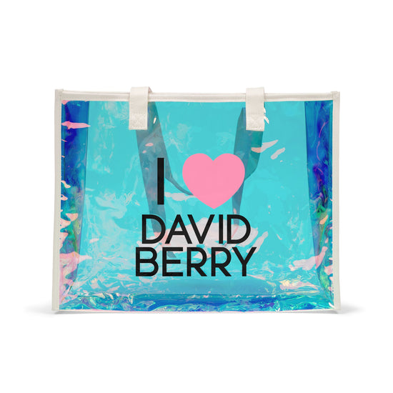 I Love David Berry Holographic Tote Bag - Fandom-Made