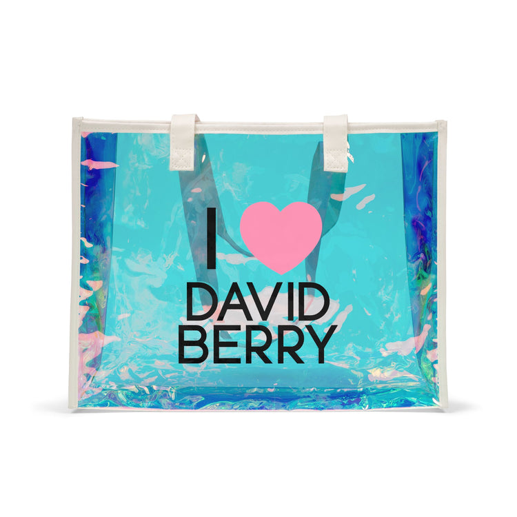 I Love David Berry Holographic Tote Bag - Fandom-Made