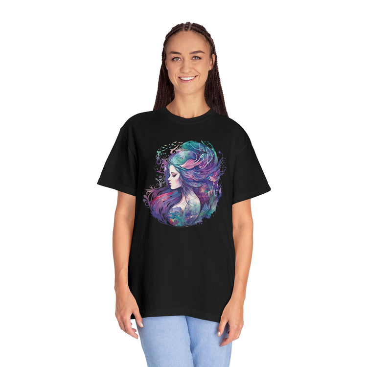 Mermaid Watercolor Unisex Garment-Dyed T-shirt