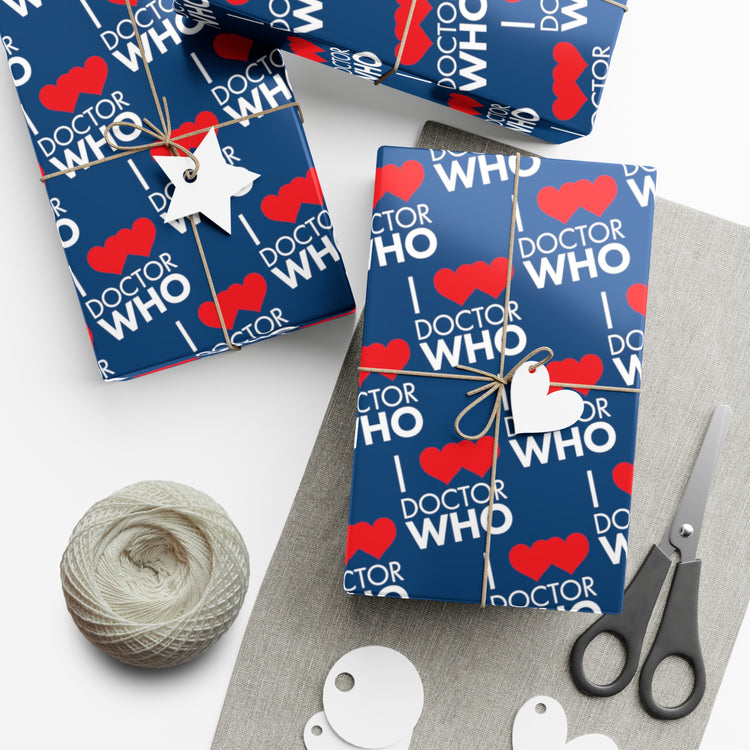 I Love Love Doctor Who Gift Wrap Paper - Fandom-Made