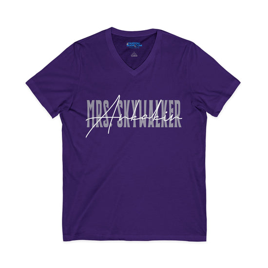 Mrs. Anakin Skywalker V-Neck Tee - Fandom-Made