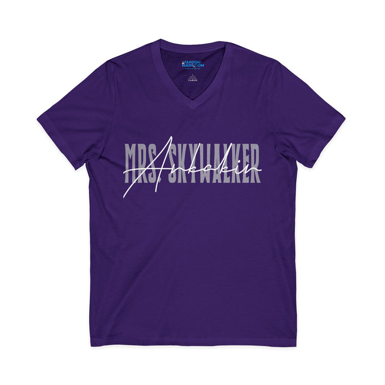 Mrs. Anakin Skywalker V-Neck Tee - Fandom-Made