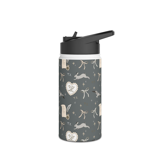 Tortured Poet All-Over Print Stainless Steel Water Bottle - Fandom-Made