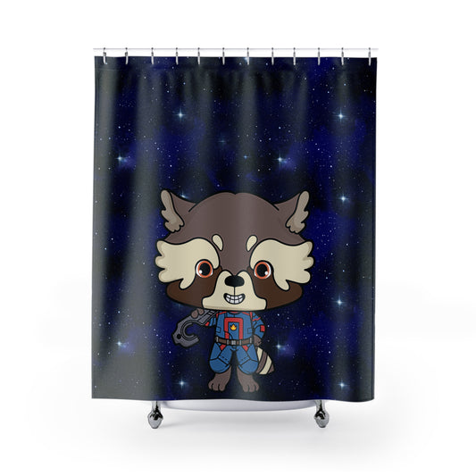 Rocket Raccoon Shower Curtain - Fandom-Made