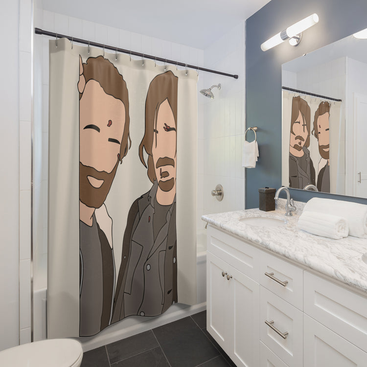 Daryl and Rick Shower Curtain - Fandom-Made