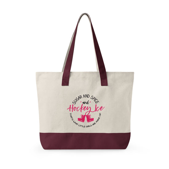 Sugar Spice Ice Hockey Zippered Canvas Tote - Fandom-Made