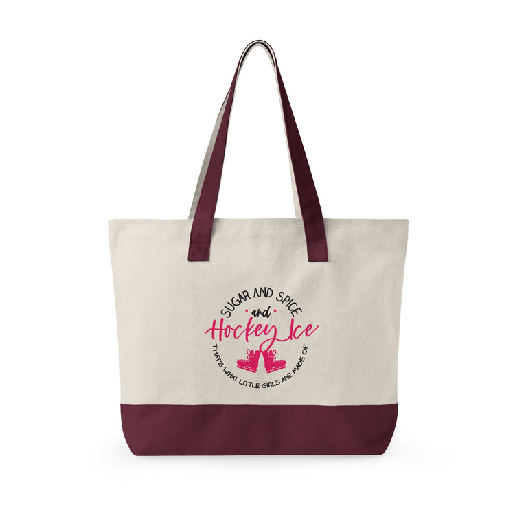Sugar Spice Ice Hockey Zippered Canvas Tote - Fandom-Made