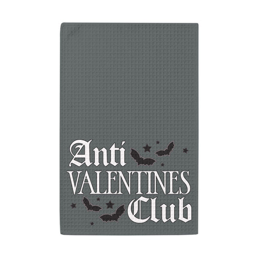Anti-Valentine's Day Waffle Weave Kitchen Towel