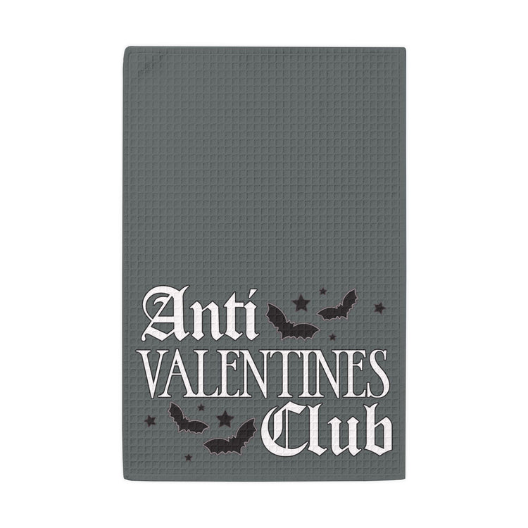 Anti-Valentine's Day Waffle Weave Kitchen Towel