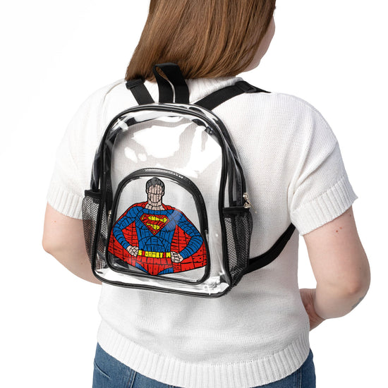 Kryptonian Calligram Clear Stadium Backpack - Fandom-Made