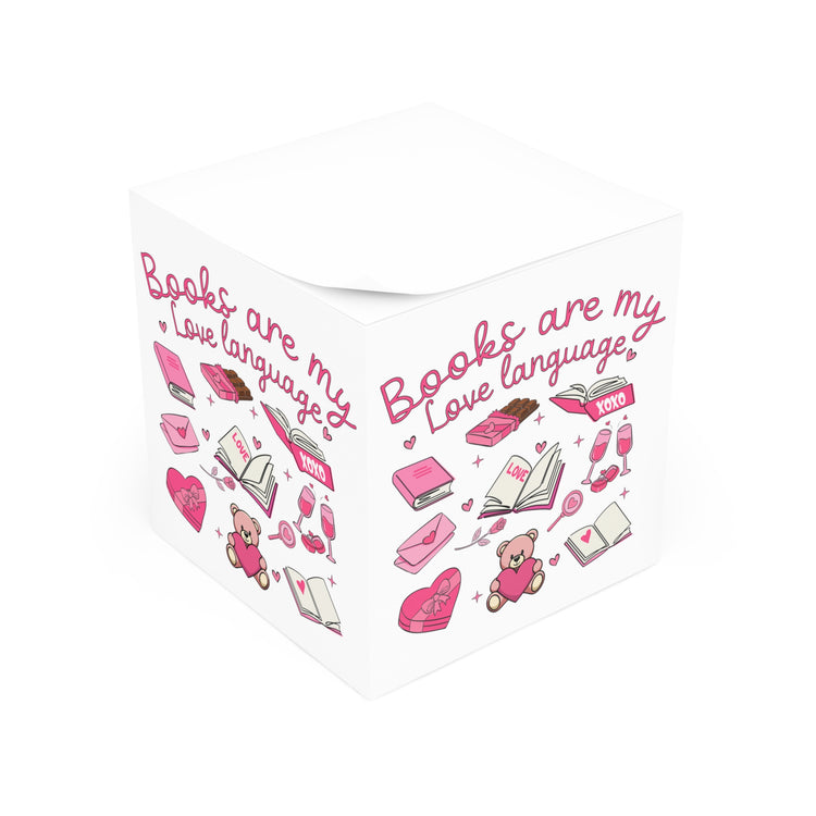 Books Are My Love Language Note Cube