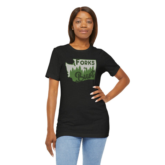 Forks Or Bust T-Shirt - Fandom-Made