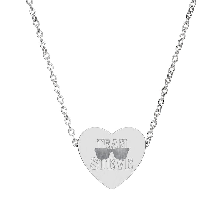 Team Steve Heart Necklace