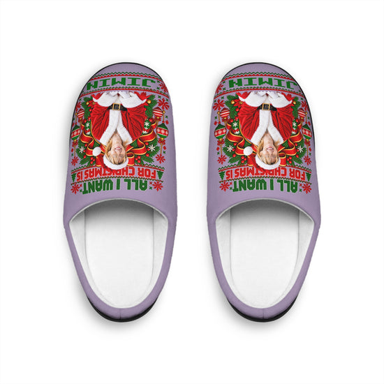 Jimin Christmas Women's Slippers - Fandom-Made