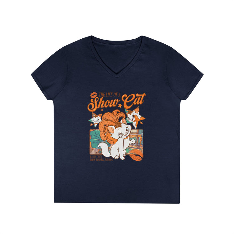 Life of a Show Cat Ladies' V-Neck Tee