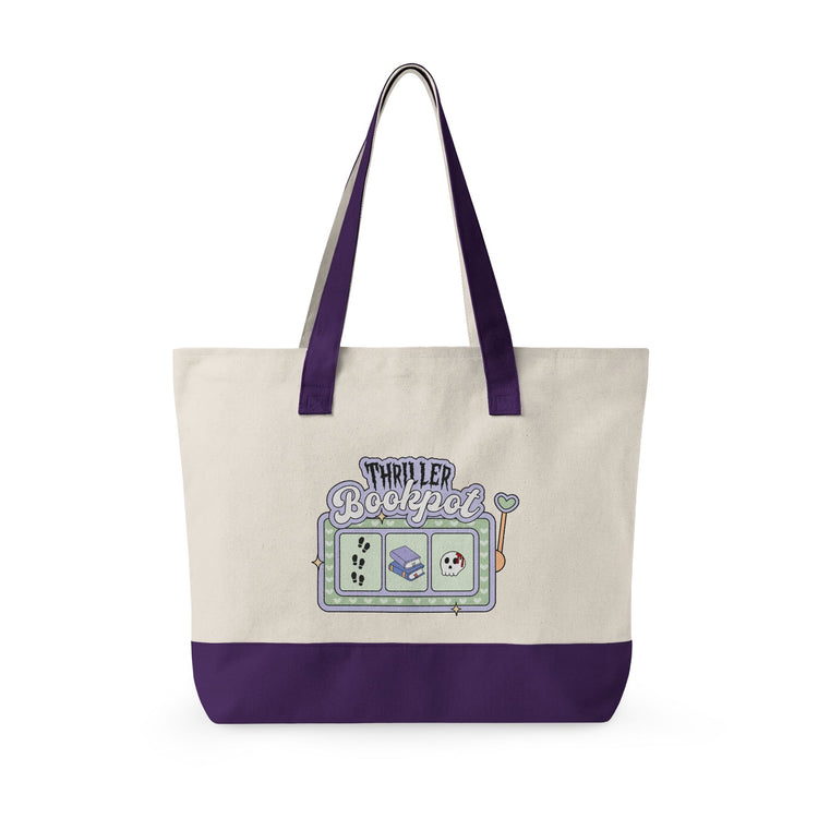 Thriller Bookpot Zippered Canvas Tote - Fandom-Made