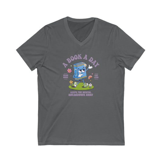 A Book A Day V-Neck Tee - Fandom-Made