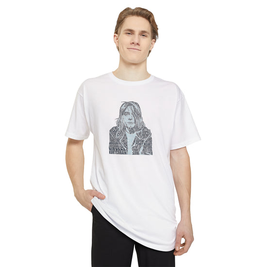 Kurt Cobain Unisex Long Body Tee - Fandom-Made