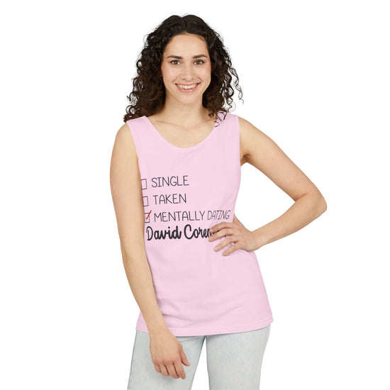 Mentally Dating David Corenswet Unisex Tank Top - Fandom-Made