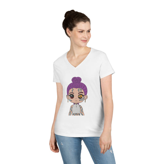 Rumi Demon Ladies' V-Neck Tee