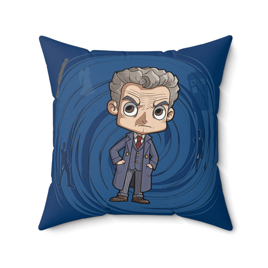 Timey Wimey Twelfth Doctor Square Pillow - Fandom-Made