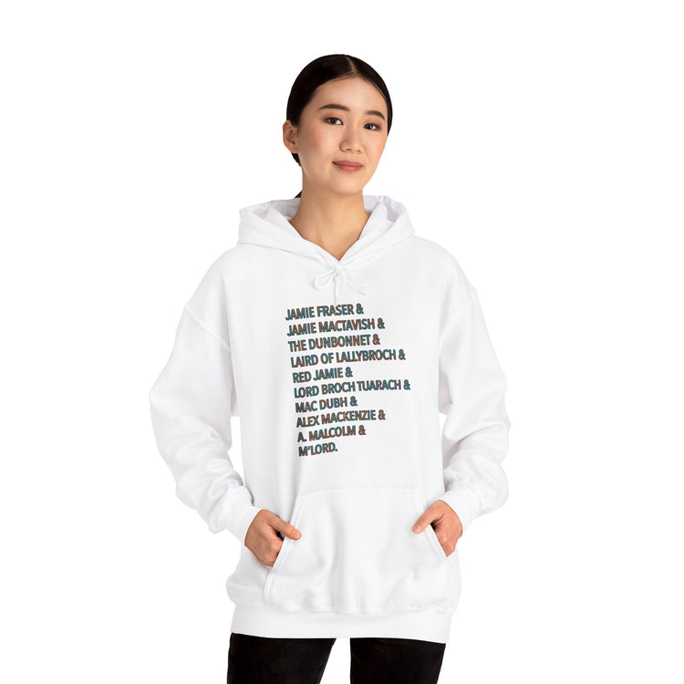 Jamie Fraser Names Unisex Hoodie - Fandom-Made
