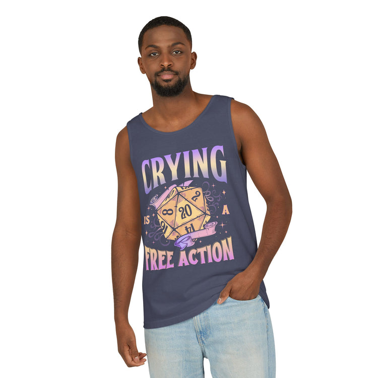 Crying Is a Free Action Tank Top - Fandom-Made