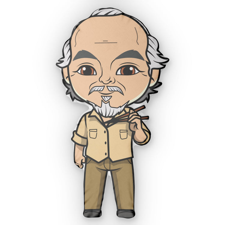 Mr. Miyagi-Shaped Pillow - Fandom-Made