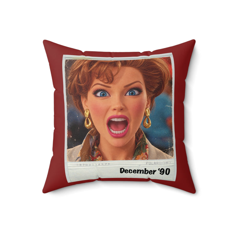 Christmas 1990 Faux Suede Square Pillow - Fandom-Made
