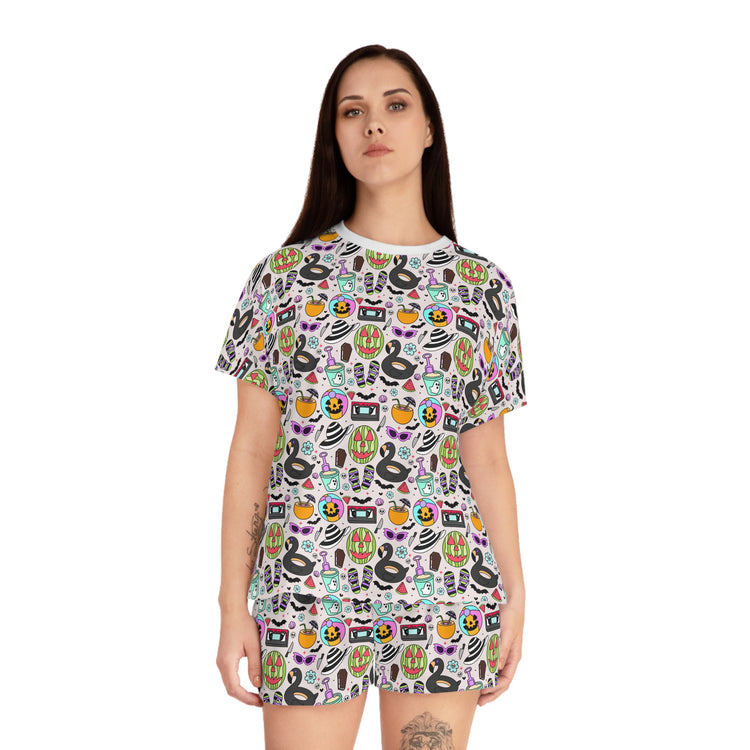 Summerween Vibes Women's Short Pajama Set