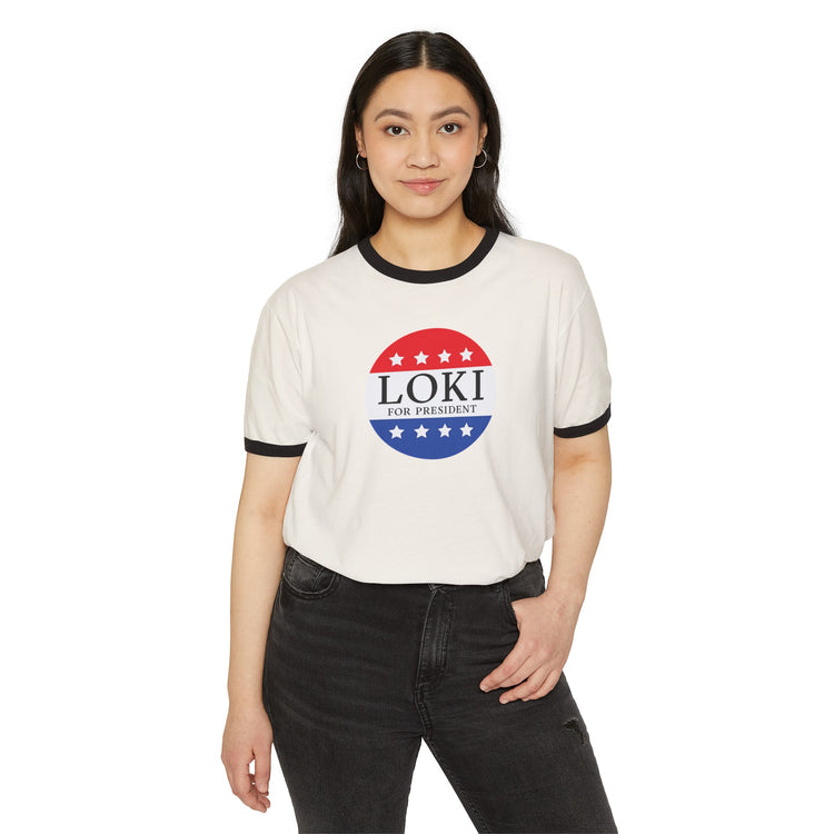 Loki For President Ringer T-Shirt - Fandom-Made