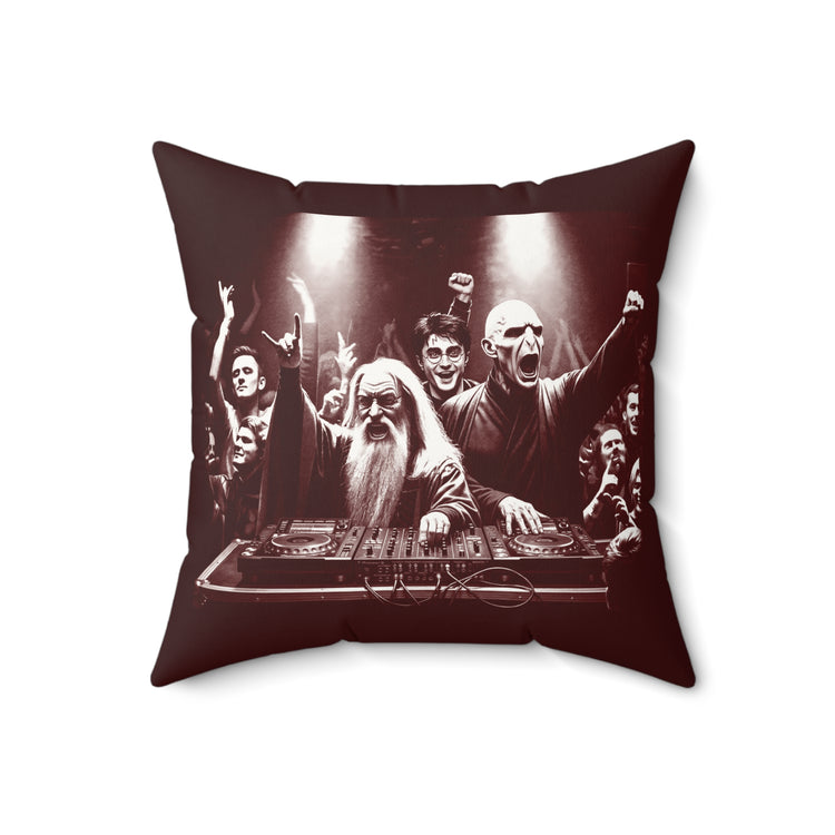 Wizard Rave Faux Suede Square Pillow