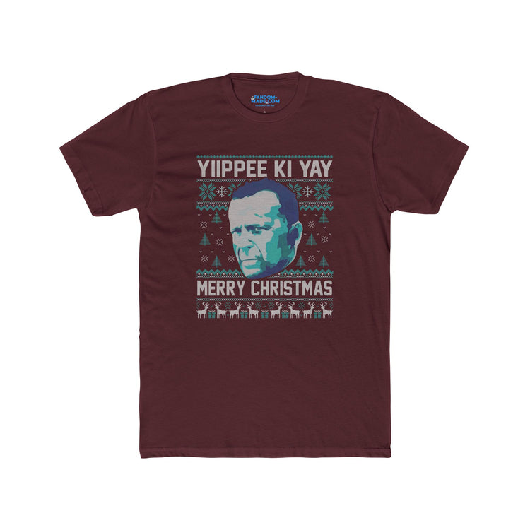 Yiipee Ki Yay Ugly Christmas Men’s Fitted T-Shirt