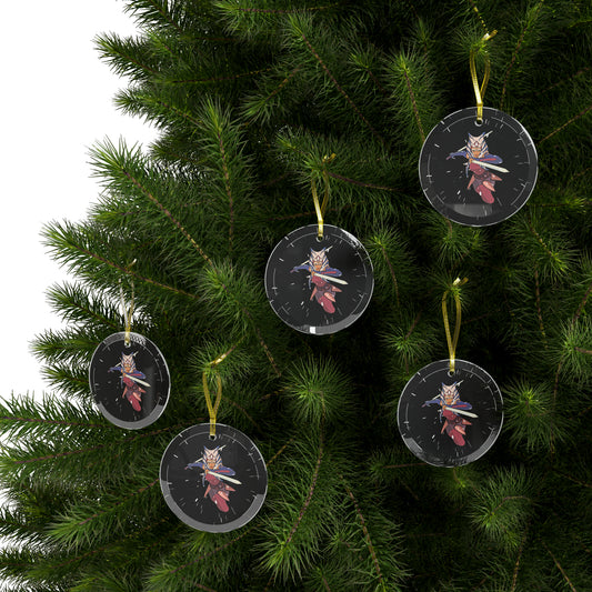 Ahsoka Leaping Glass Ornaments - Fandom-Made