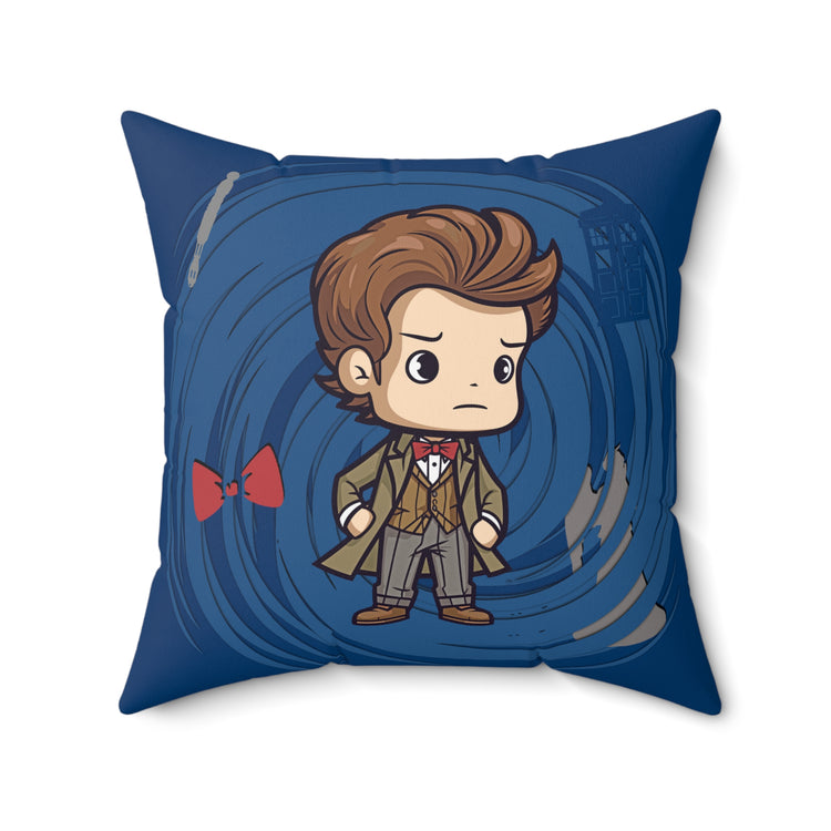 Timey Wimey Eleventh Doctor Square Pillow - Fandom-Made