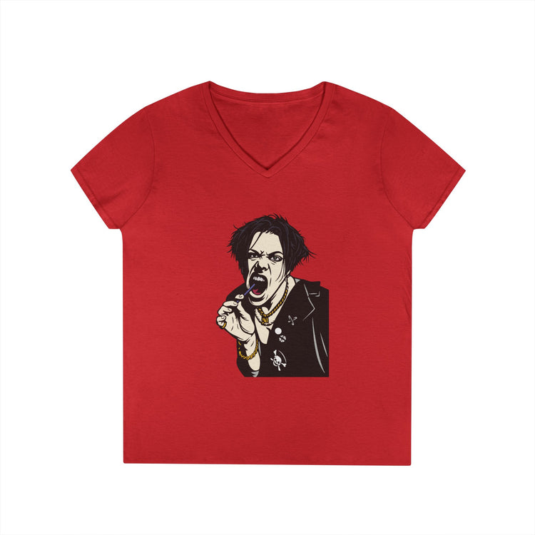 Rock God Ladies' V-Neck Tee - Fandom-Made