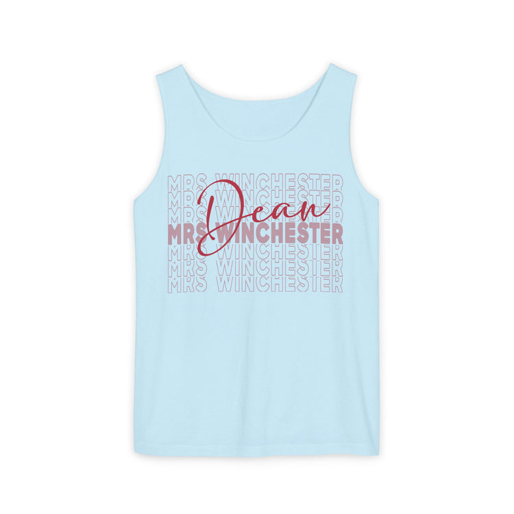 Mrs. Dean Winchester Unisex Garment-Dyed Tank Top - Fandom-Made
