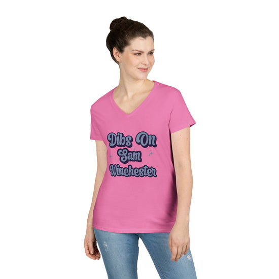 Dibs On Sam Winchester Ladies' V-Neck Tee - Fandom-Made