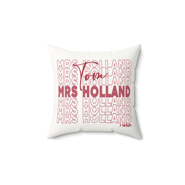 Mrs. Holland Faux Suede Square Pillow