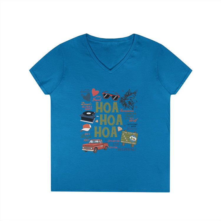 Hoa Hoa Hoa Ladies' V-Neck Tee