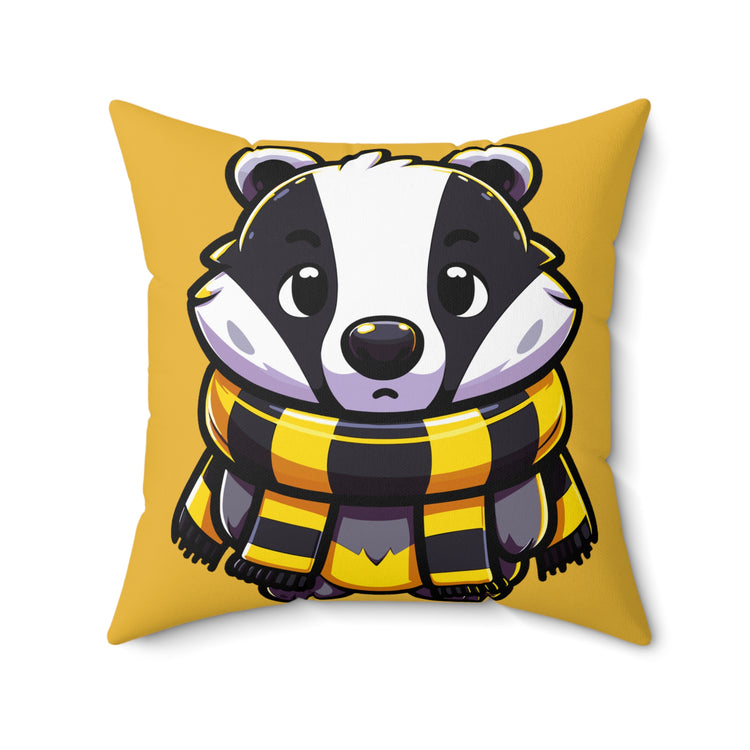 Hufflepuff Mascot Square Pillow - Fandom-Made