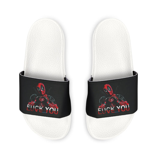 Deadpool Fuck Love Men's Slides - Fandom-Made