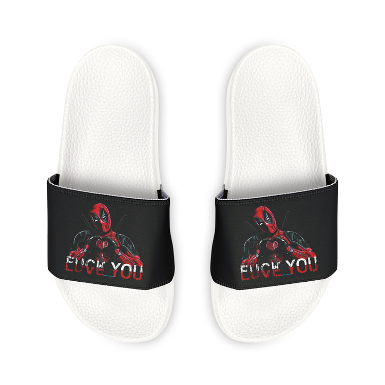 Deadpool Fuck Love Men's Slides - Fandom-Made