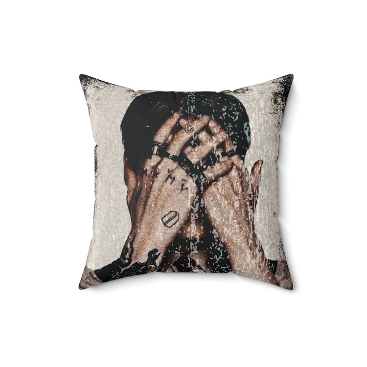 BTS Jungkook Faux Suede Square Pillow