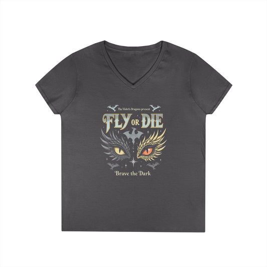 Fly Or Die V-Neck Tee - Fandom-Made