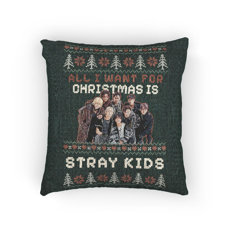 Stray Kids Christmas Woven Pillow - Fandom-Made