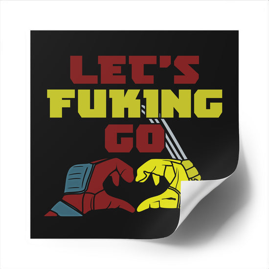 Let's Go Square Stickers - Fandom-Made