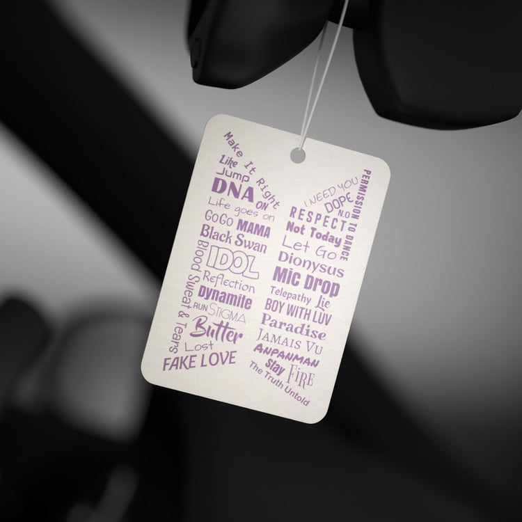 BTS Songs Car Air Freshener
