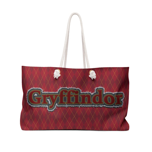 Gryffindor Embroidery Design Weekender Bag - Fandom-Made